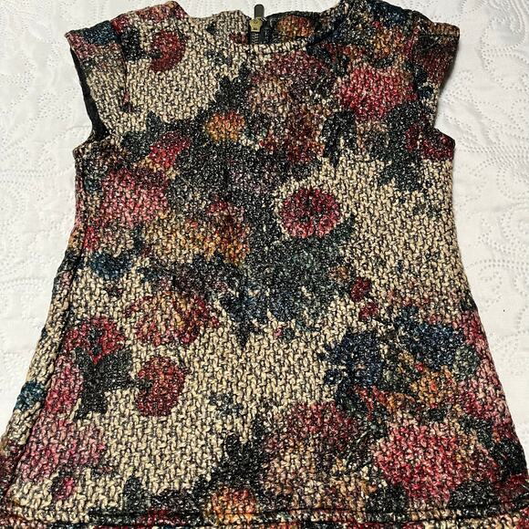Samuel Jr. Textured Floral Shift Dress Size 4 - Picture 4 of 7